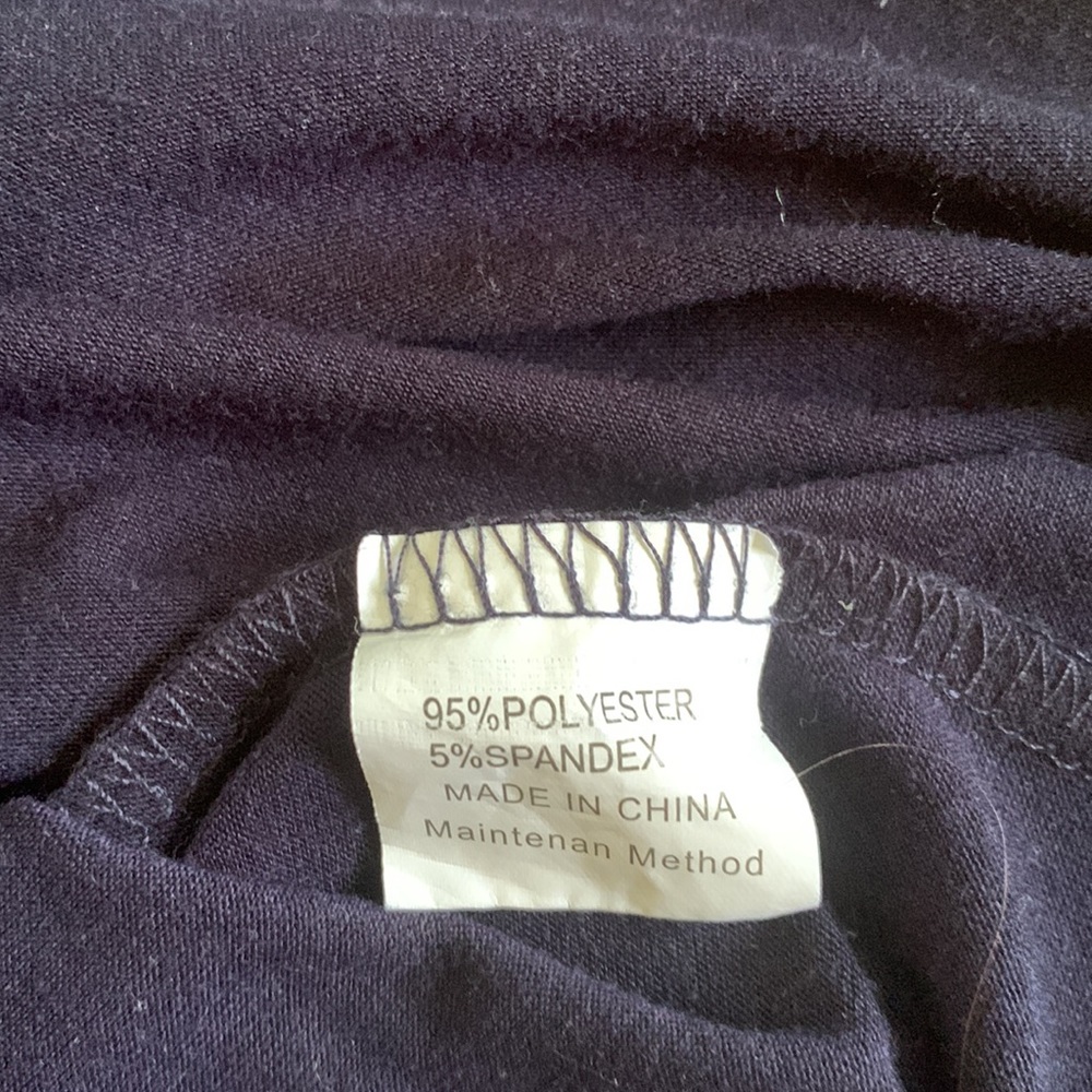 3/4 balloon sleeved, high waisted t-shirt dress. Navy blue, size small. - Picture 3 of 4